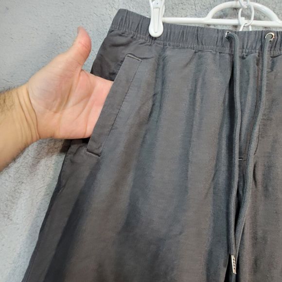James Perse Relaxed Pants Gray Drawstring 30x29 Cotton Casual Chino Mens Size 1 - Picture 3 of 11
